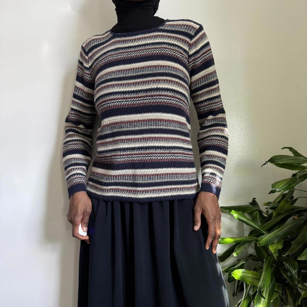 Vintage striped knit sweater‎ size M